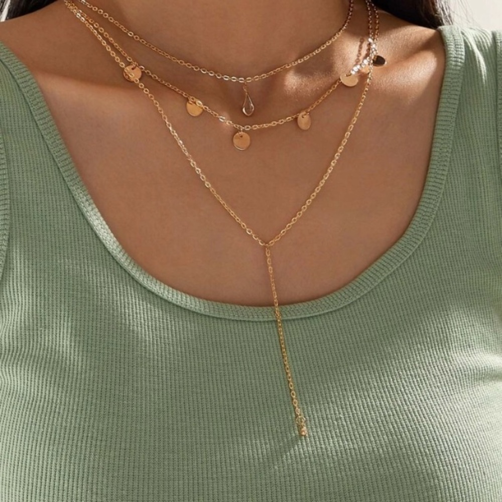 Tear drop coin necklace - Picture 2 of 3